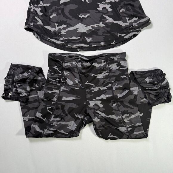 Infinity Power Workout Set, Tank Top & Leggings Sz Small Black & Gray Camo 2/$25 - Picture 5 of 11